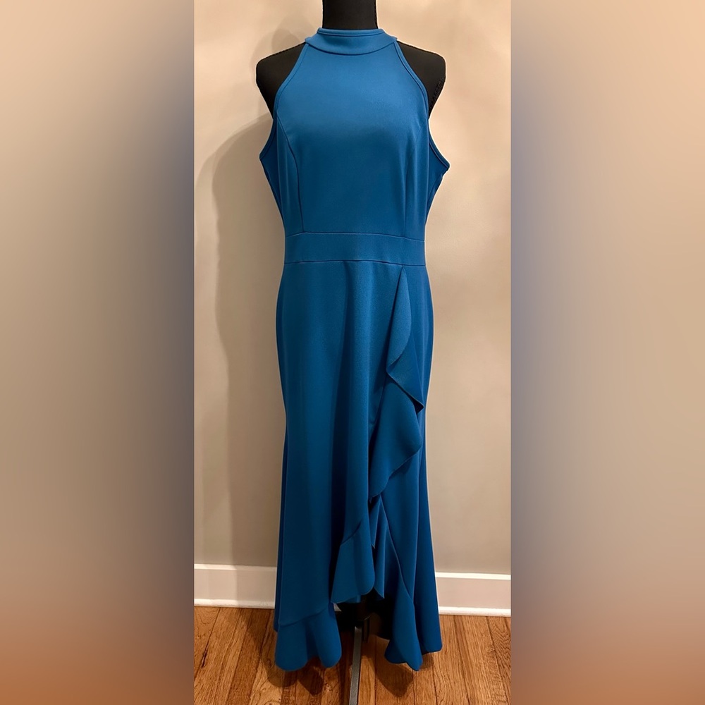Chic Asymmetrical Blue Dress